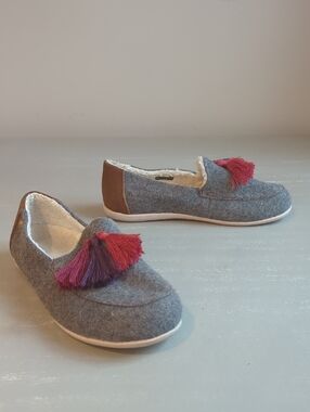 Spenco Hearthside Slide Gray Wool size 6.5